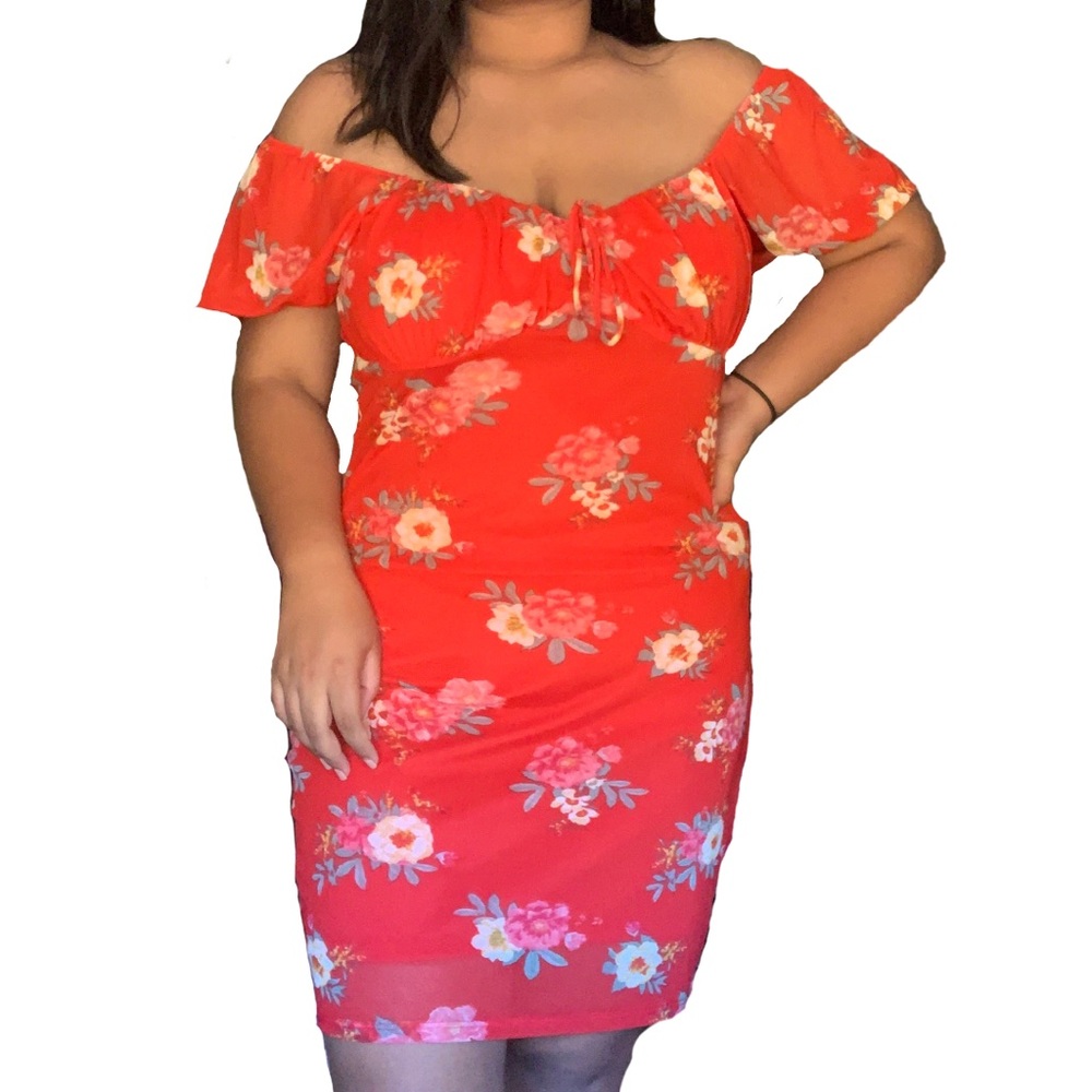 Off the Shoulder Floral Dress